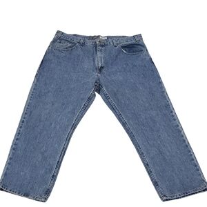 St John's Bay Mens Easy Fit Medium Acid Wash Blue Denim Jeans Size 38x29